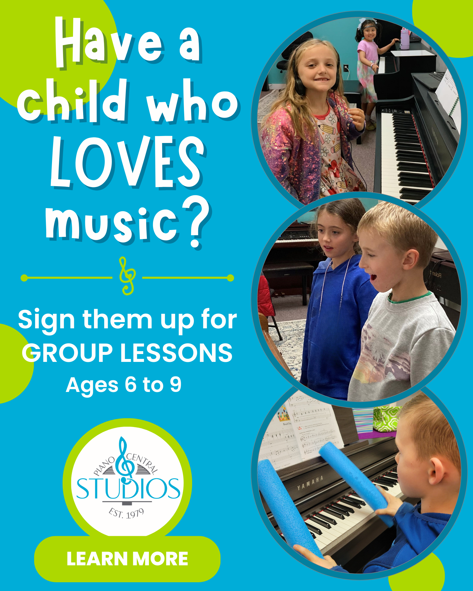 Piano Central studios Lessons